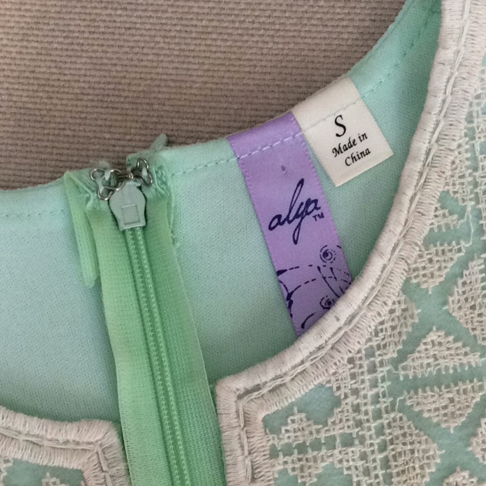 NWOT Alya green, asymmetrical dress - Picture 4 of 6